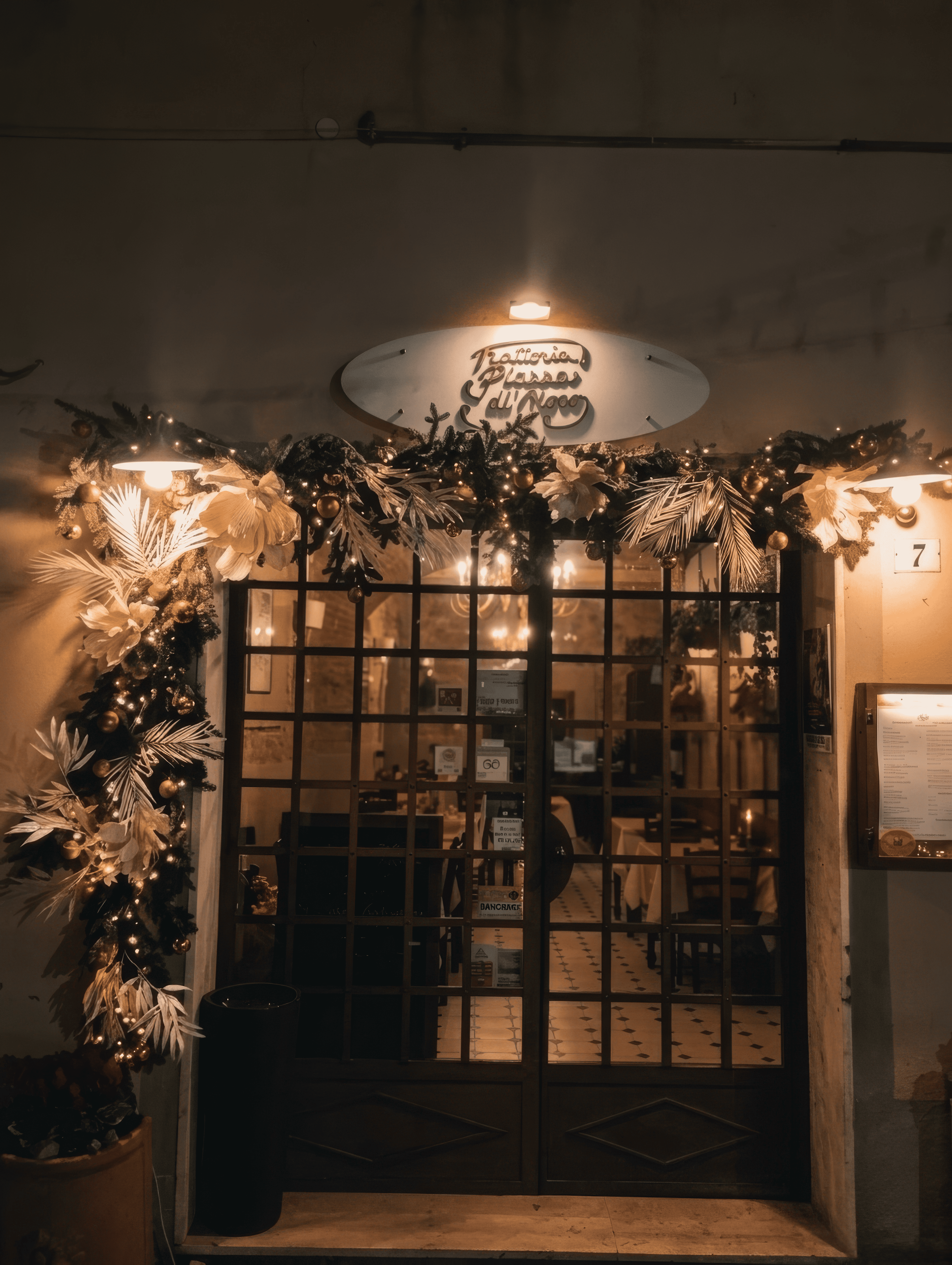 Ingresso Trattoria Piazza di Gioco ristorante tradizionale Poggibonsi Siena