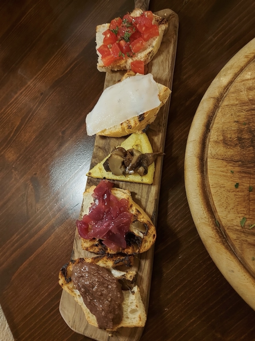 Tagliere di salumi e formaggi toscani alla Trattoria Piazza di Gioco Poggibonsi
